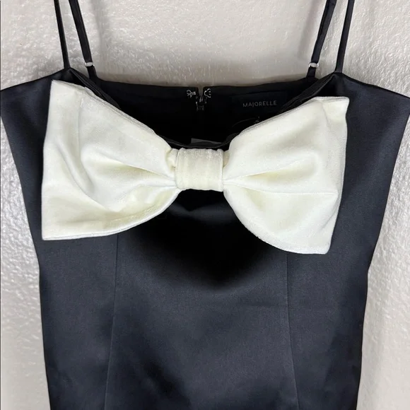 MAJORELLE × Christina Elezaj Poema Mini Dress in Black & White - Picture 5 of 8